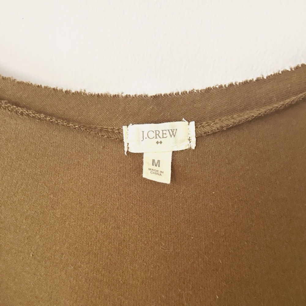 GUC J.Crew Cotton-back sequin tank, Dark Olive Green, Size Med - Picture 2 of 7